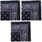 3 Pack Paisley Cotton Bandanas Classic Western Style Headwear